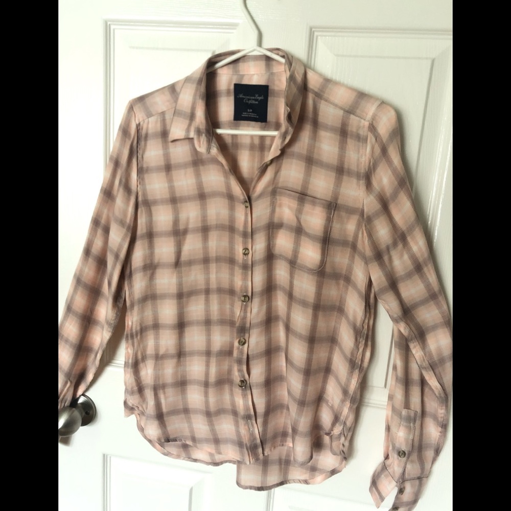 American Eagle Plaid Button-down Shirt